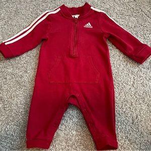 Adidas baby overall red size 9